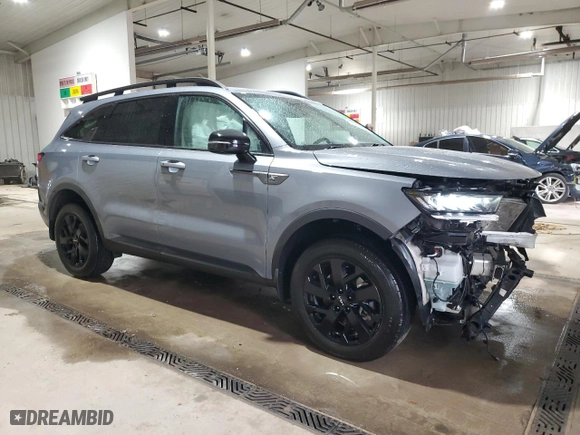2022 Kia Sorento X-Line S with VIN 5XYRLDLC4NG147273, listed as a Copart auction lot 51177305 with 38,485 mi miles and Salvage Title. Bid and sale history available at carsss.com. Image 4.
