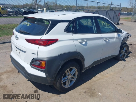 2019 Hyundai Kona SE with VIN KM8K1CAA1KU379581, listed as a IAAI auction lot 41998445 with 64,659 mi miles. Bid and sale history available at carsss.com. Image 4.