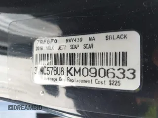 2019 Volkswagen Jetta S с VIN 3VWC57BU8KM090633, выставлен на аукционе IAAI как лот 42164977 с пробегом 78 348 миль миль и . История ставок и продаж доступна на DreamBid. Изображение 9.