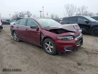 2016 Chevrolet Malibu LS with VIN 1G1ZB5ST9GF203071, listed as a IAAI auction lot 41729441 with 103,102 mi miles. Bid and sale history available at carsss.com. Image 1.