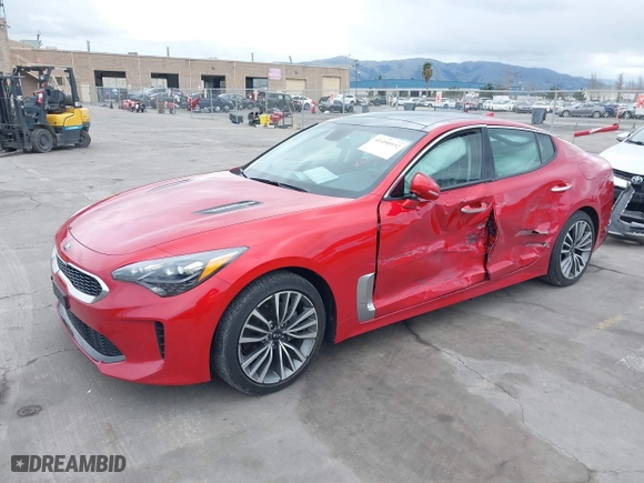 2019 Kia Stinger with VIN KNAE15LA7K6063792, listed as a IAAI auction lot 41490932 with 19,806 mi miles. Bid and sale history available at carsss.com. Image 17.