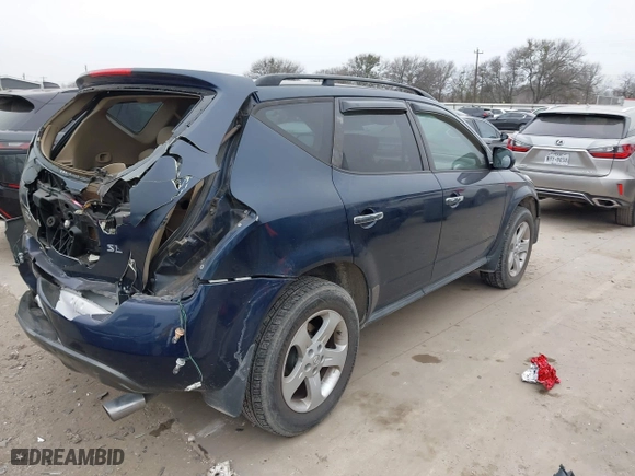 2005 Nissan Murano SL with VIN JN8AZ08T65W310932, listed as a IAAI auction lot 41516168 with 162,506 mi miles. Bid and sale history available at carsss.com. Image 4.