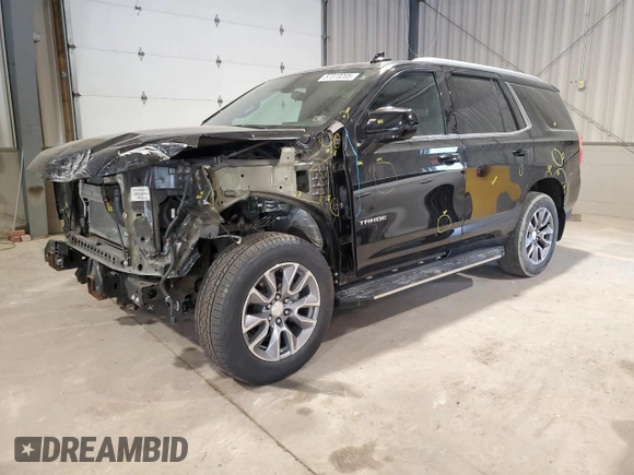 2022 Chevrolet Tahoe LS z VIN 1GNSKMKD8NR330151, wystawiony jako Copart lot #57070205 z przebiegiem 61 531 mil mil oraz Szkoda całkowita • Salvage title. Historia ofert i sprzedaży dostępna na DreamBid. Obrazek 1.