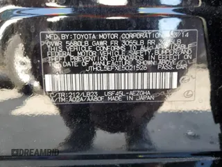 2014 Lexus LS 460 with VIN JTHCL5EFXE5021526, listed as a Copart auction lot 64903394 with 169,683 mi miles and Clean title. Bid and sale history available at DreamBid. Image 13.