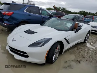 2014 Chevrolet Corvette Z51 3LT z VIN 1G1YL3D79E5129327, wystawiony jako Copart lot #74474564 z przebiegiem 23 923 mil mil oraz Nie do naprawy • Non repairable. Historia ofert i sprzedaży dostępna na DreamBid. Obrazek 1.