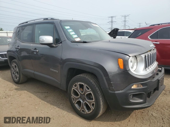 2017 Jeep Renegade Limited z VIN ZACCJBDB0HPF80051, wystawiony jako Copart lot #59008765 z przebiegiem 32 376 mil mil oraz Szkoda całkowita • Salvage title. Historia ofert i sprzedaży dostępna na DreamBid. Obrazek 4.