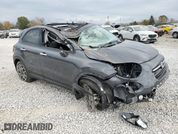 2021 FIAT 500X Trekking with VIN ZFBNF3B18MP945435, listed as a Copart auction lot 78608024 with Not provided miles and Salvage title. Bid and sale history available at DreamBid. Image 4.
