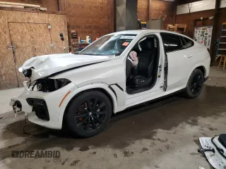 2021 BMW X6 xDrive40i with VIN 5UXCY6C00M9F16608, listed as a Copart auction lot 49414845 with 0 mi miles and Salvage Title. Bid and sale history available at carsss.com. Image 1.