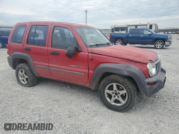 2003 Jeep Liberty Sport with VIN 1J4GL48K53W515414, listed as a Copart auction lot 47820045 with 142,002 mi miles and Salvage Title. Bid and sale history available at DreamBid. Image 4.