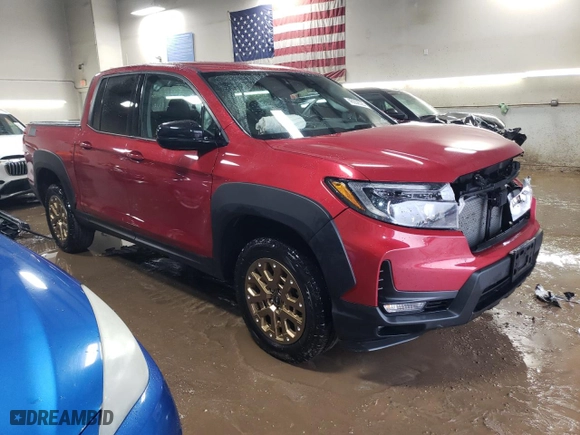 2021 Honda Ridgeline Sport with VIN 5FPYK3F16MB011226, listed as a Copart auction lot 48202025 with 34,030 mi miles and Salvage Title. Bid and sale history available at carsss.com. Image 4.