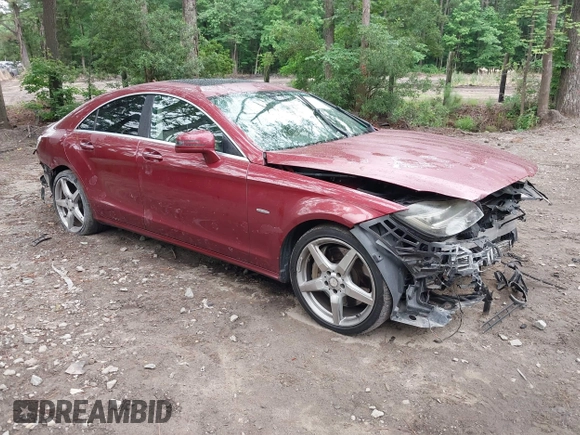 2012 Mercedes-Benz CLS 550 with VIN WDDLJ7DB5CA039671, listed as a IAAI auction lot 42437276 with 142,796 mi miles and . Bid and sale history available at DreamBid. Image 1.