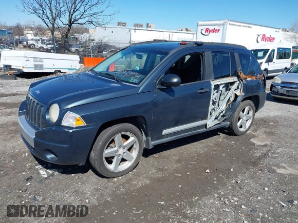 2007 Jeep Compass Limited with VIN 1J8FF57W07D274004, listed as a IAAI auction lot 41853934 with 155,543 mi miles. Bid and sale history available at carsss.com. Image 2.