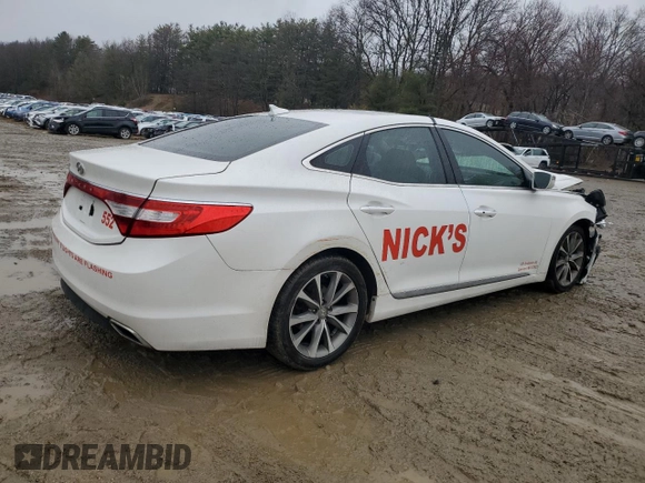 2017 Hyundai Azera with VIN KMHFG4JG7HA579899, listed as a Copart auction lot 51290525 with 110,230 mi miles and Salvage title. Bid and sale history available at DreamBid. Image 3.