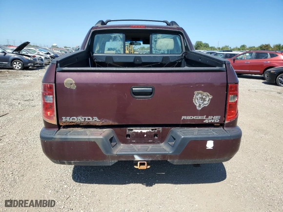 2009 Honda Ridgeline RT with VIN 5FPYK16239B106377, listed as a Copart auction lot 70242764 with 187,760 mi miles and Clean Title. Bid and sale history available at carsss.com. Image 6.
