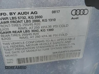 2018 Audi SQ5 Premium Plus with VIN WA1A4AFY7J2048896, listed as a Copart auction lot 67325664 with 108,292 mi miles and Clean Title. Bid and sale history available at DreamBid. Image 13.