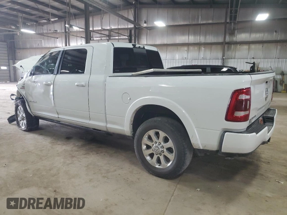 2021 Ram 3500 Laramie with VIN 3C63R3ML4MG619802, listed as a Copart auction lot 59257944 with 0 mi miles and Salvage Title. Bid and sale history available at carsss.com. Image 2.