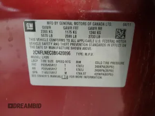 2011 Chevrolet Equinox 2LT with VIN 2CNFLNEC0B6420896, listed as a Copart auction lot 55445275 with 215,838 mi miles and Non Repairable. Bid and sale history available at DreamBid. Image 13.