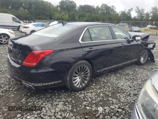 2019 Genesis G90 3.3T Premium with VIN KMHG34JA8KU050754, listed as a Copart auction lot 72037554 with 52,318 mi miles and Salvage Title. Bid and sale history available at carsss.com. Image 3.