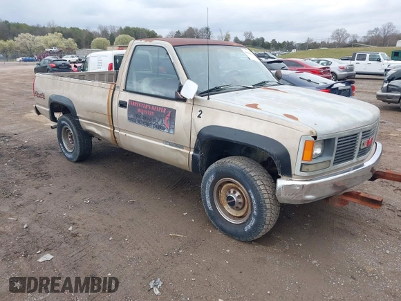1989 GMC Sierra 2500 z VIN 1GTGK24K3KE532638, wystawiony jako IAAI lot #41830554 z przebiegiem 177 390 mil mil oraz . Historia ofert i sprzedaży dostępna na DreamBid. Obrazek 1.