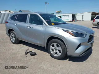 2023 Toyota Highlander L with VIN 5TDKDRAH1PS526764, listed as a IAAI auction lot 41977769 with 9,838 mi miles and . Bid and sale history available at DreamBid. Image 1.