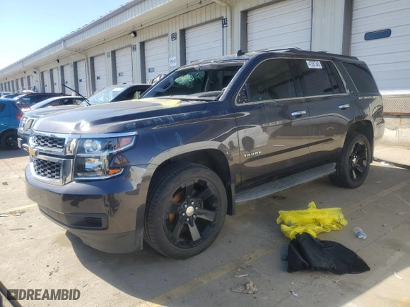 2015 Chevrolet Tahoe LS with VIN 1GNSKAKCXFR116446, listed as a Copart auction lot 47087345 with 185,989 mi miles and Salvage Title. Bid and sale history available at carsss.com. Image 1.