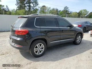 2015 Volkswagen Tiguan S with VIN WVGAV7AX1FW605897, listed as a Copart auction lot 50607705 with NaN miles and Clean Title. Bid and sale history available at carsss.com. Image 3.