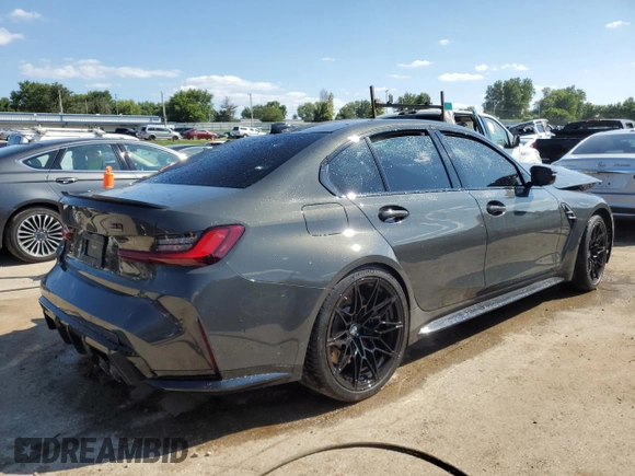 2022 BMW M3 Competition xDrive with VIN WBS43AY04NFL75227, listed as a Copart auction lot 63833574 with Not provided miles and Non repairable. Bid and sale history available at DreamBid. Image 3.