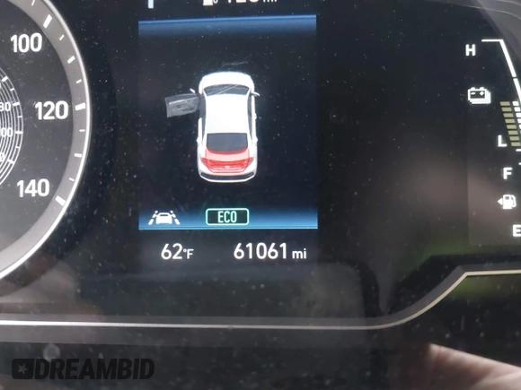 2022 Hyundai Ioniq Blue with VIN KMHC65LC0NU281307, listed as a IAAI auction lot 41862146 with 61,061 mi miles and . Bid and sale history available at DreamBid. Image 7.