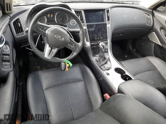 2023 Infiniti Q50 Luxe with VIN JN1EV7BP5PM510800, listed as a Copart auction lot 46805035 with 35,446 mi miles and Salvage Title. Bid and sale history available at DreamBid. Image 8.