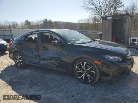 2018 Honda Civic Si with VIN 2HGFC1E50JH705875, listed as a Copart auction lot 49696525 with 105,061 mi miles and Salvage Title. Bid and sale history available at DreamBid. Image 4.
