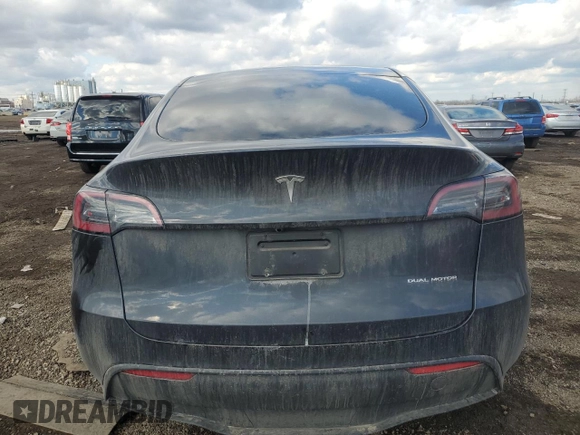 2024 Tesla Model Y Long Range with VIN 7SAYGDEE0RF985007, listed as a Copart auction lot 46619755 with Not Provided miles and Salvage Title. Bid and sale history available at DreamBid. Image 6.