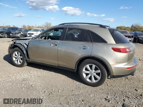 2005 Infiniti FX35 with VIN JNRAS08W15X220348, listed as a Copart auction lot 69458784 with 166,740 mi miles and Salvage Title. Bid and sale history available at carsss.com. Image 2.
