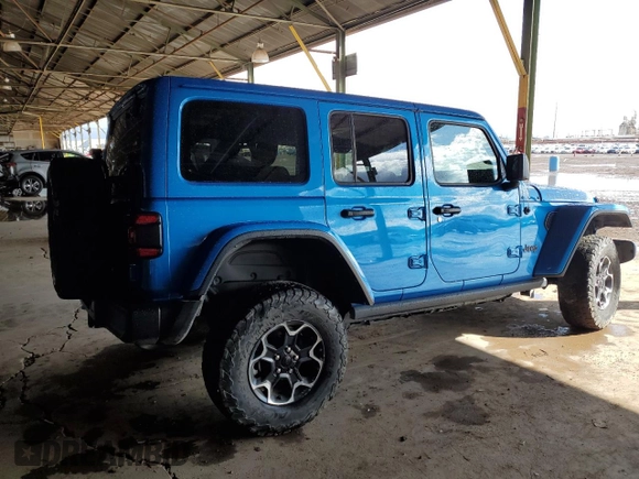 2023 Jeep Wrangler Rubicon with VIN 1C4JJXR6XPW541520, listed as a Copart auction lot 48265415 with 37,987 mi miles and Salvage title. Bid and sale history available at DreamBid. Image 3.