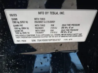 2023 Tesla Model Y Performance with VIN 7SAYGDEF6PF854797, listed as a IAAI auction lot 41319332 with 46,132 mi miles and . Bid and sale history available at DreamBid. Image 9.