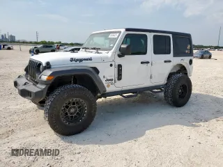 2020 Jeep Wrangler Unlimited Sport z VIN 1C4HJXDG6LW252353, wystawiony jako Copart lot #56556425 z przebiegiem 114 144 mil mil oraz Szkoda całkowita • Salvage title. Historia ofert i sprzedaży dostępna na DreamBid. Obrazek 1.