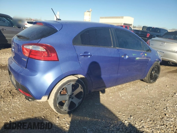 2012 Kia Rio EX with VIN KNADN5A37C6017112, listed as a Copart auction lot 81080564 with 180,897 mi miles and Salvage Title. Bid and sale history available at carsss.com. Image 3.