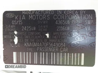 2015 Kia Optima LX z VIN KNAGM4A70F5649084, wystawiony jako IAAI lot #42231976 z przebiegiem 152 545 mil mil oraz . Historia ofert i sprzedaży dostępna na DreamBid. Obrazek 9.