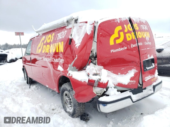 2019 GMC Savana Cargo with VIN 1GTW7BFP0K1340395, listed as a Copart auction lot 85964424 with 127,769 mi miles and Salvage Title. Bid and sale history available at carsss.com. Image 2.