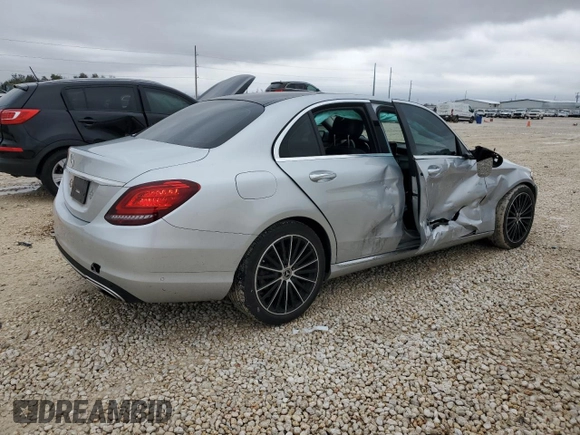 2021 Mercedes-Benz C 300 with VIN W1KWF8DB5MR609837, listed as a Copart auction lot 44764025 with 73,029 mi miles and Salvage Title. Bid and sale history available at carsss.com. Image 3.
