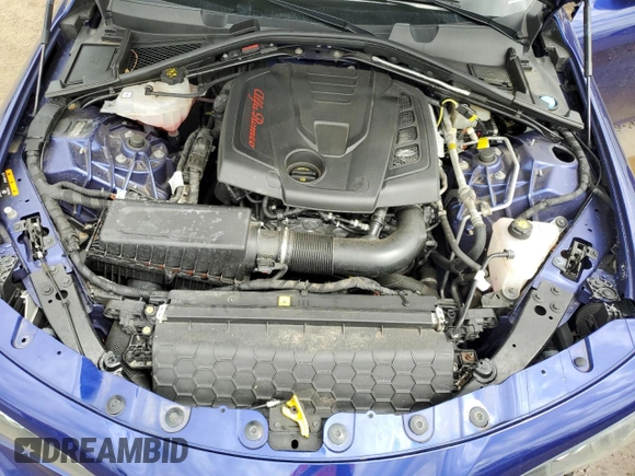 2020 Alfa Romeo Giulia with VIN ZARFANAN6L7633117, listed as a Copart auction lot 56212575 with 57,052 mi miles and Salvage title. Bid and sale history available at DreamBid. Image 11.