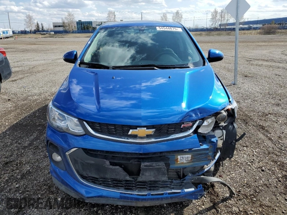 2017 Chevrolet Sonic LT with VIN 1G1JD6SBXH4153475, listed as a Copart auction lot 54544875 with 39,786 mi miles and Salvage Title. Bid and sale history available at carsss.com. Image 5.
