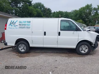 2020 Chevrolet Express Cargo with VIN 1GCWGAFGXL1232667, listed as a IAAI auction lot 42682111 with 90,751 mi miles and . Bid and sale history available at DreamBid. Image 14.