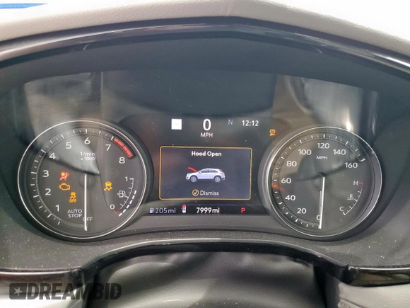 2024 Cadillac XT5 FWD Premium Luxury with VIN 1GYKNCRS9RZ706158, listed as a Copart auction lot 60455055 with 7,999 mi miles and Salvage title. Bid and sale history available at DreamBid. Image 9.