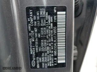 2020 Hyundai Tucson Sport with VIN KM8J33AL8LU179855, listed as a Copart auction lot 85273104 with 34,558 mi miles and Salvage Title. Bid and sale history available at carsss.com. Image 13.