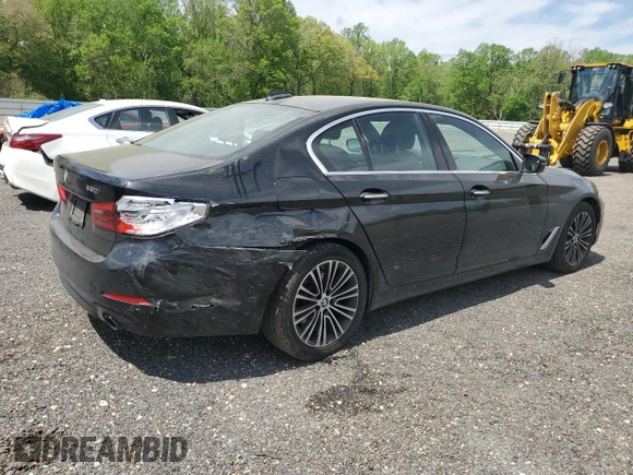 2018 BMW 5 Series 530i xDrive with VIN WBAJA7C56JWA71638, listed as a Copart auction lot 53943275 with 113,076 mi miles and Salvage Title. Bid and sale history available at carsss.com. Image 3.