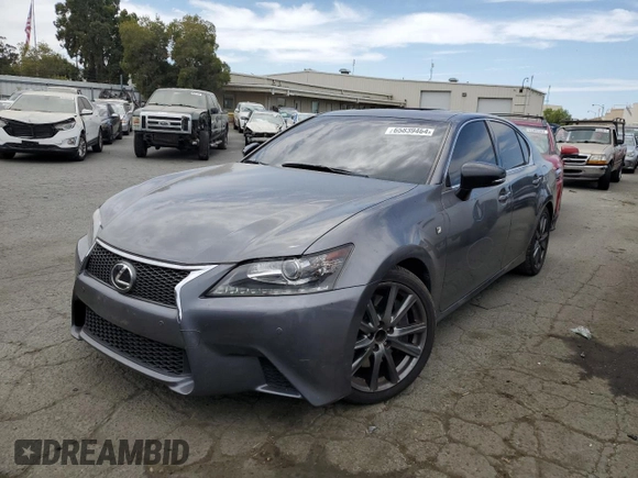 2013 Lexus GS 350 with VIN JTHBE1BLXD5014583, listed as a Copart auction lot 65839464 with 129,335 mi miles and Salvage Title. Bid and sale history available at carsss.com. Image 1.