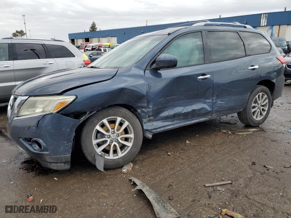 2013 Nissan Pathfinder SV with VIN 5N1AR2MN5DC676987, listed as a Copart auction lot 47440905 with 128,905 mi miles and Clean Title. Bid and sale history available at carsss.com. Image 1.