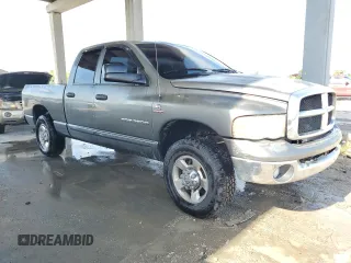 2005 Dodge Ram 2500 SLT with VIN 3D7KR28C85G773185, listed as a Copart auction lot 68226534 with 313,971 mi miles and Salvage Title. Bid and sale history available at carsss.com. Image 4.