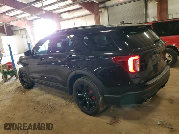 2023 Ford Explorer ST with VIN 1FM5K8GC9PGA90020, listed as a Copart auction lot 48184805 with 15,166 mi miles and Salvage Title. Bid and sale history available at carsss.com. Image 2.