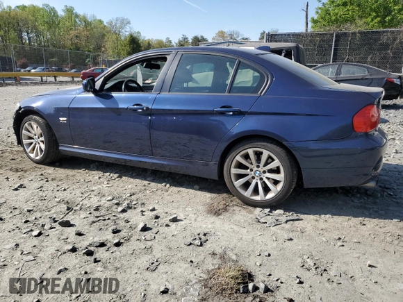 2011 BMW 3 Series 328i xDrive with VIN WBAPK5G51BNN51791, listed as a Copart auction lot 53617095 with 109,988 mi miles and Salvage Title. Bid and sale history available at carsss.com. Image 2.